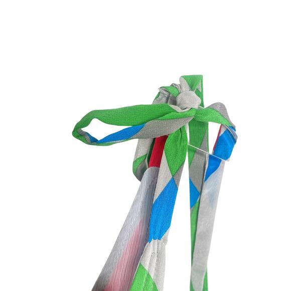 Hurley Women's Multicolor 100% Silk Drop Waist Sleeveless Mini Dress Size Medium - Picture 4 of 7